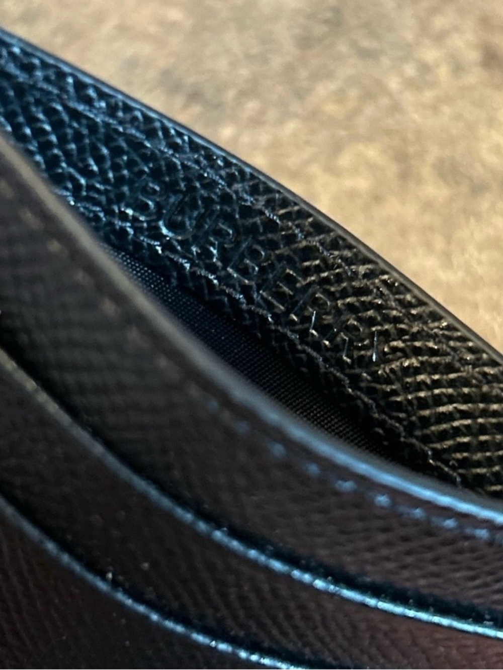 Burberry Black Textured Leather Card Case - Picture 4 of 9